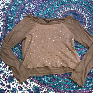 Long sleeve crop top